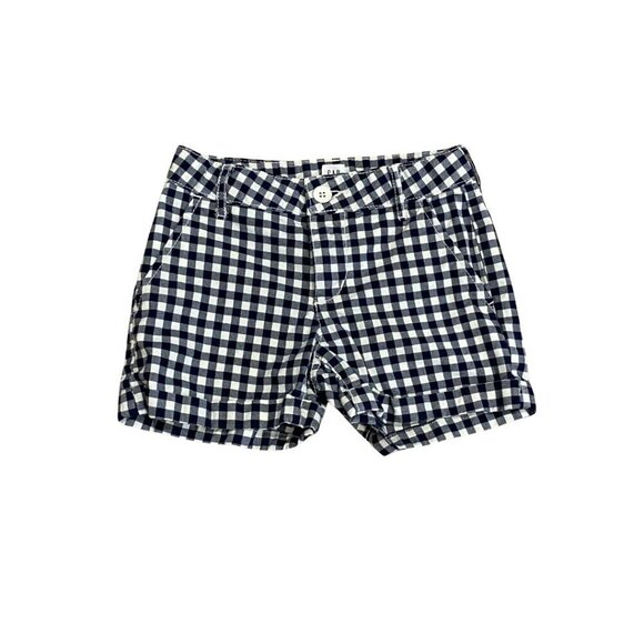 Girl's Gap Kids Navy Blue Checked Shorts - Size 6 - Like New! - Picture 1 of 1